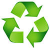 Green recycle logo